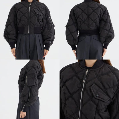 Toga Pulla 24AW Black Quilted Short Down Jacket Size S