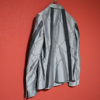 ISSEY MIYAKE 09AW A-POC Silver Quilted Blazer Size 3