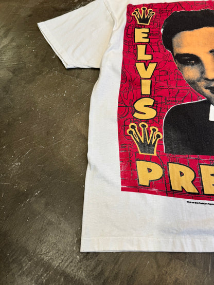 Vintage Elvis Presley Tee White Cotton Size XXL
