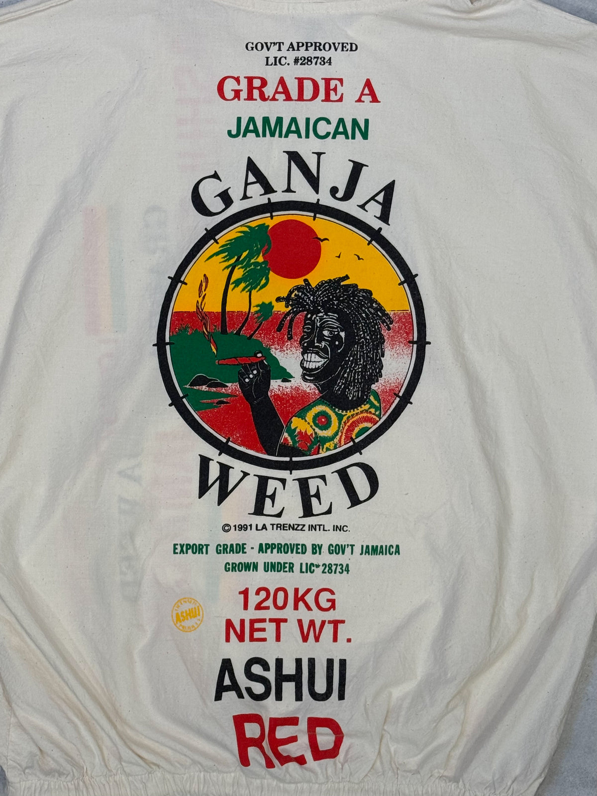 LA TRENZZ 00s Cotton Rasta Anorak White Size XL