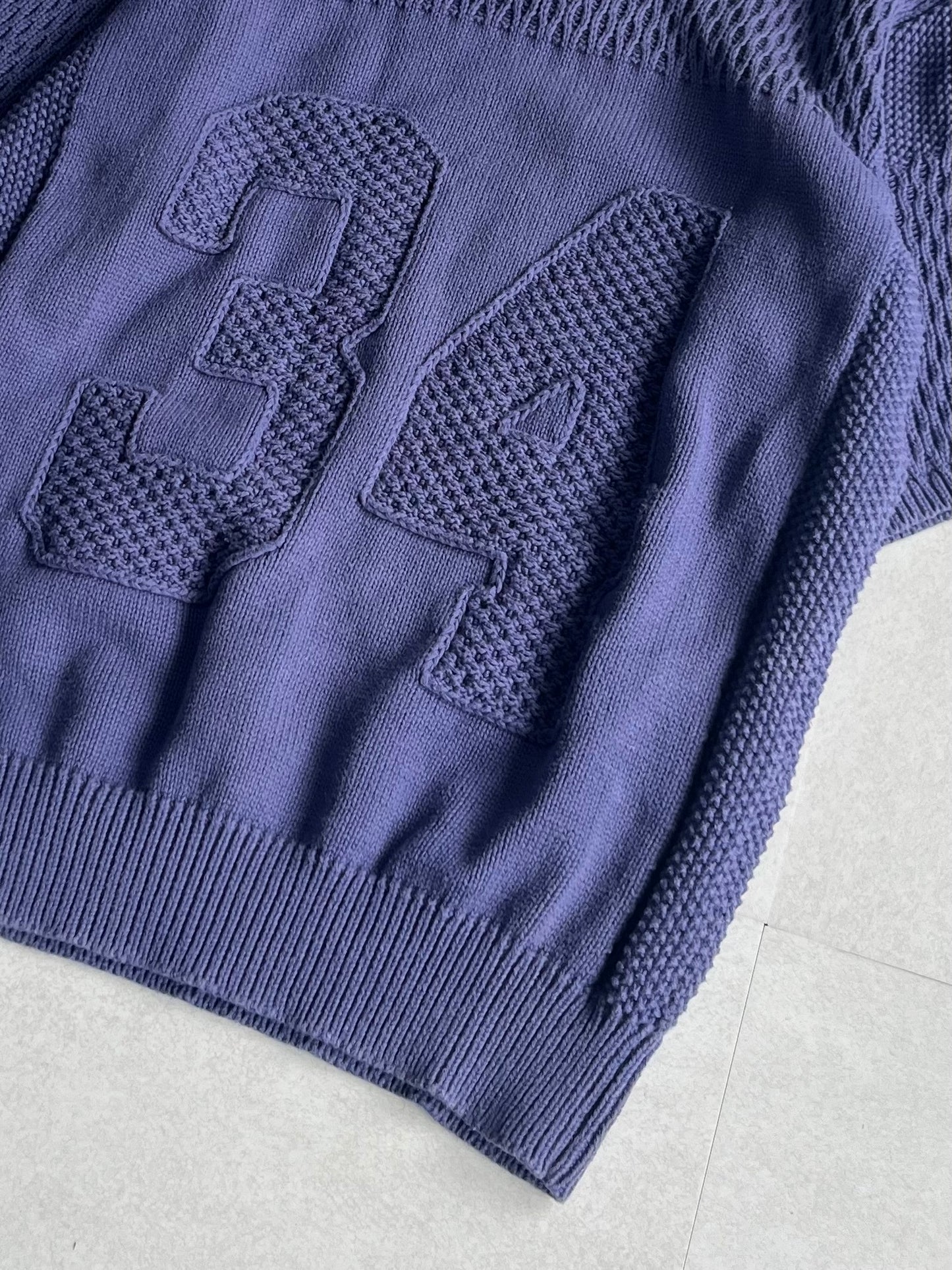 PHENOMENON 14ss Number Cotton Knit Purple Size L