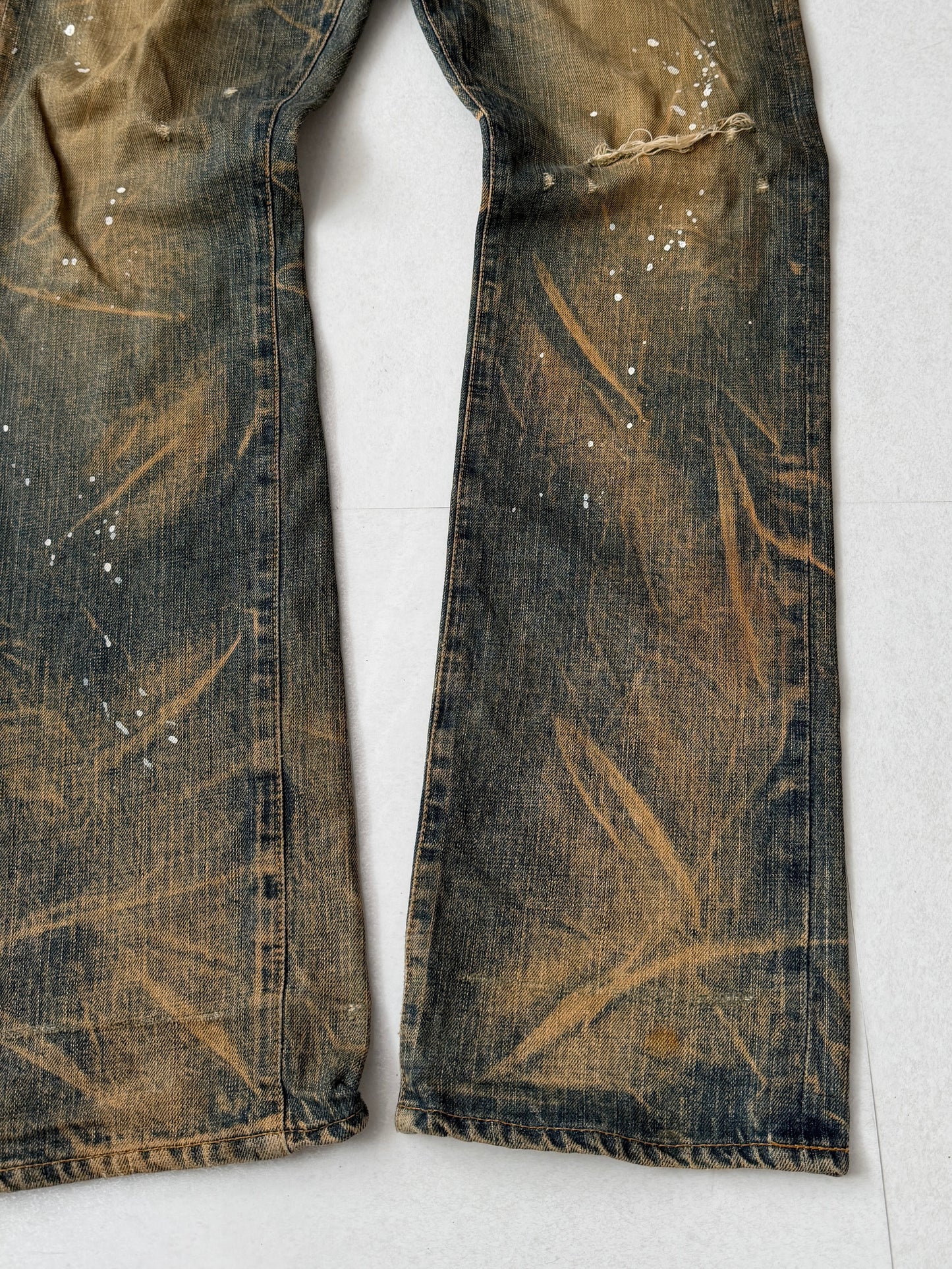 Swagger Brown Damaged Jeans Size 32