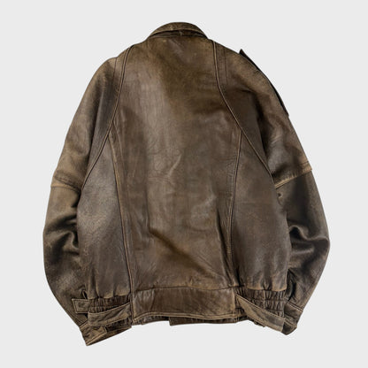 unknown Leather Jacket Brown Size L
