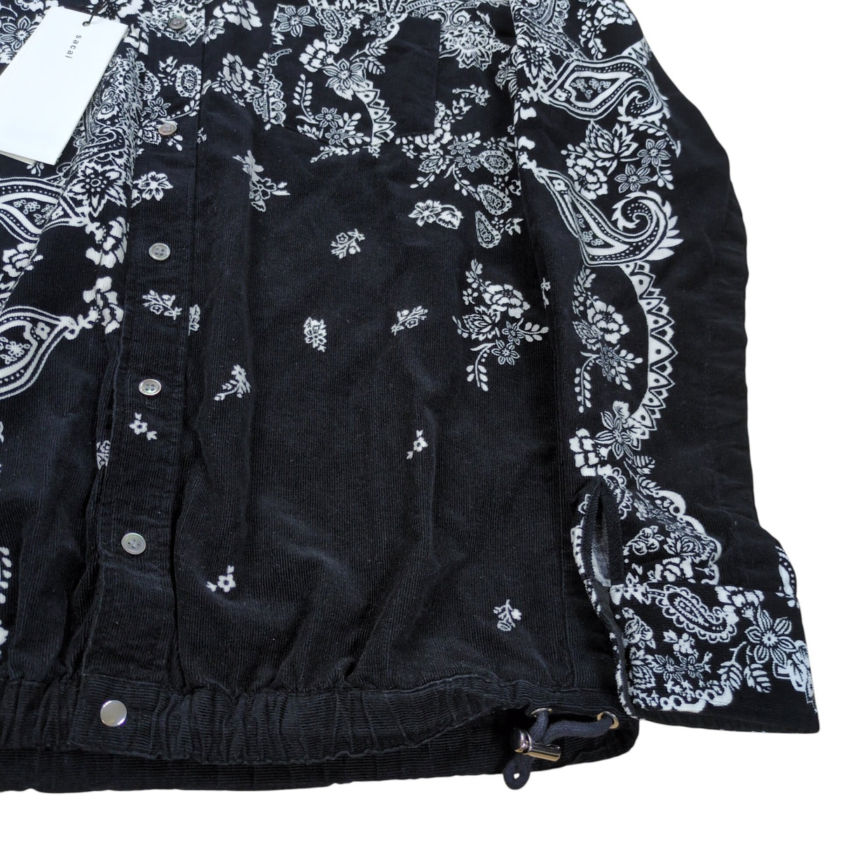 sacai 19AW Paisley Corduroy Shirt Black Size 2