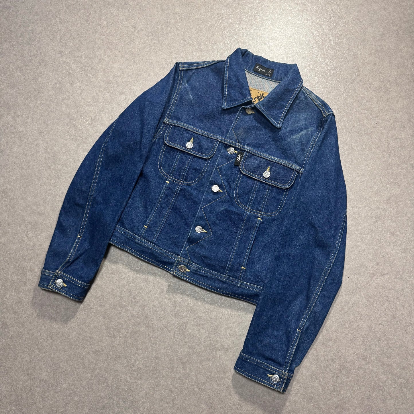 agnes b. 90s Blue Long Sleeve Shirt Size XS