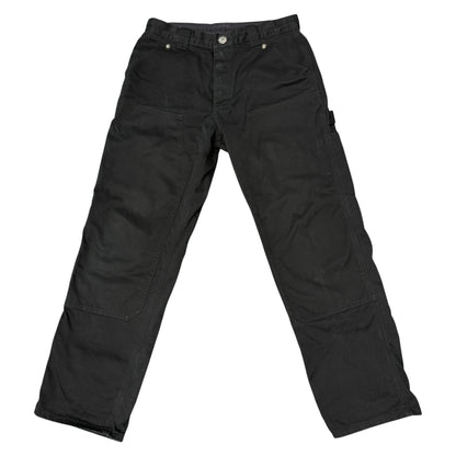 CHROME HEARTS Black Silver 925 Double Work Pants Size 32