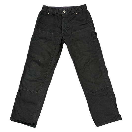 CHROME HEARTS Black Silver 925 Double Work Pants Size 32