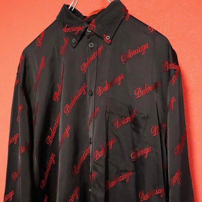 Balenciaga 21SS Oversize Viscose Logo Embroidered Size 32