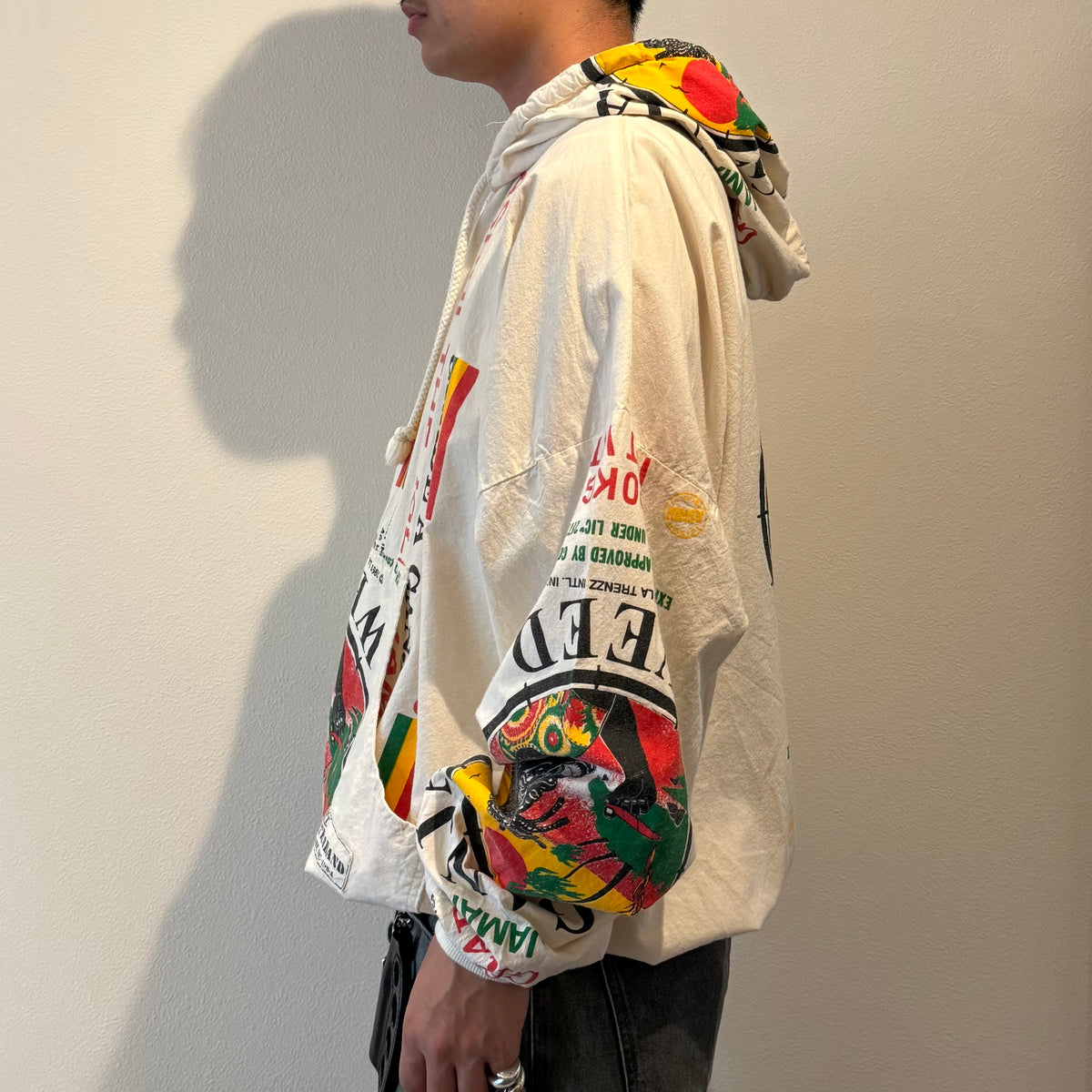 LA TRENZZ 00s Cotton Rasta Anorak White Size XL