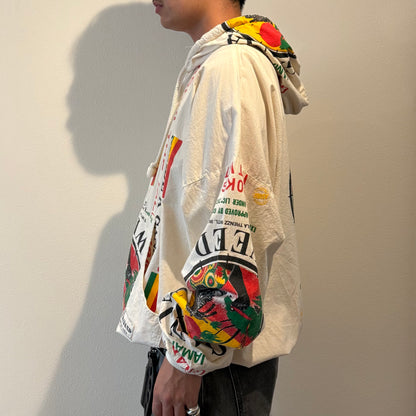 LA TRENZZ 00s Cotton Rasta Anorak White Size XL