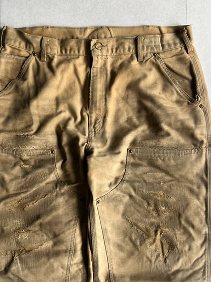 Carhartt Beige Damaged Work Pants