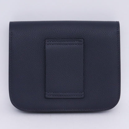 HERMES Constance Slim Bag Navy Silver Hardware Size F