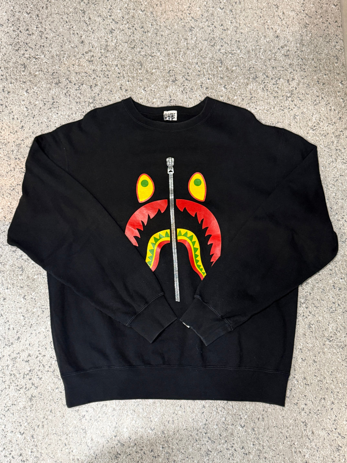 Bape Shark Crewneck Sweatshirt Size XL