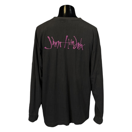 Jimi Hendrix Portrait Vintage Long Sleeve T-Shirt Size XL