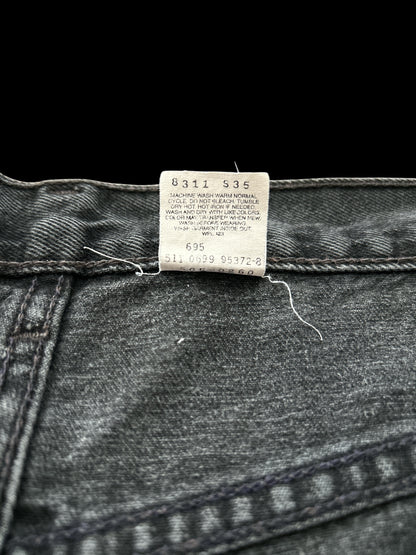 Levi's 505 Black Denim Jeans USA Made Big Size 38