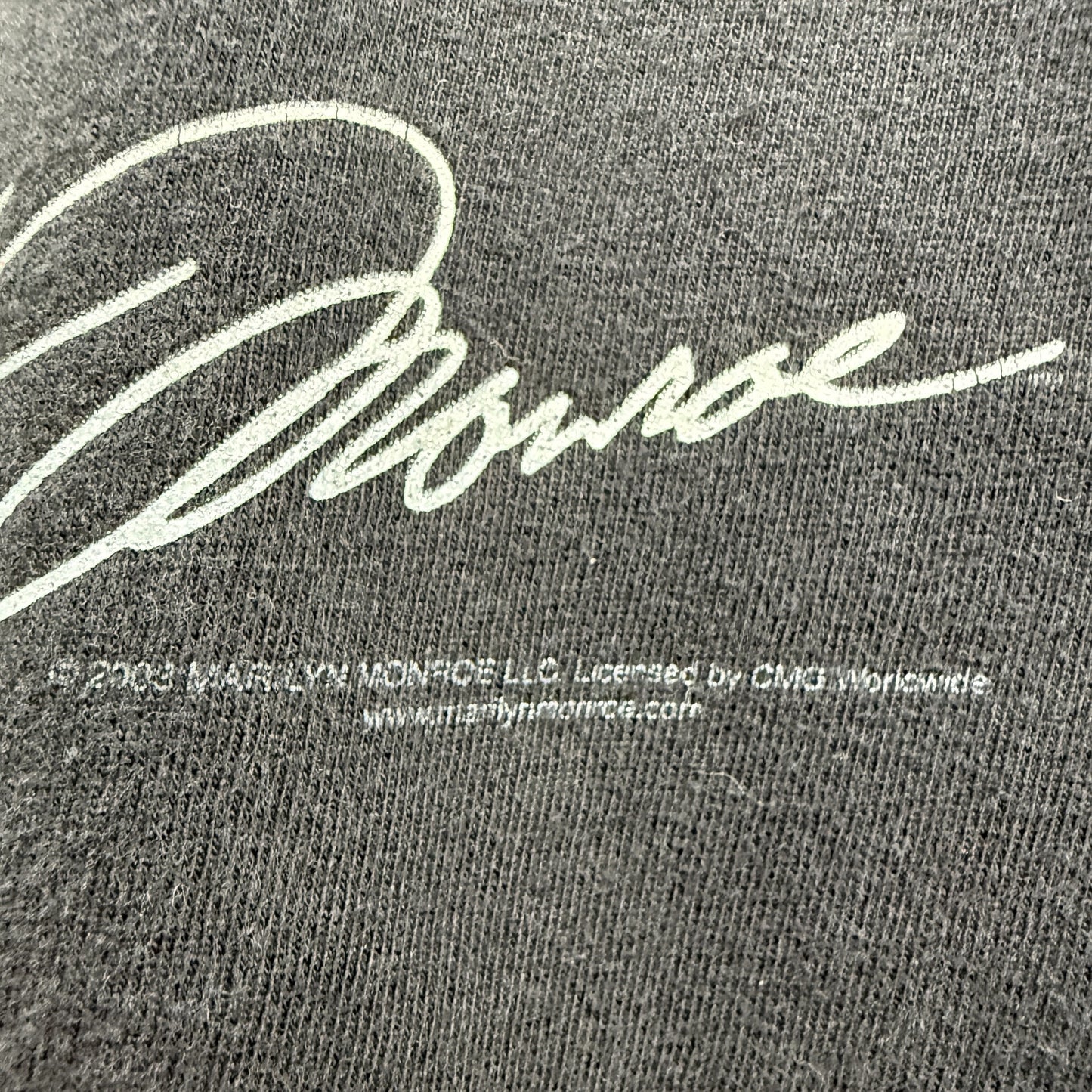 MARILYN MONROE 00s Vintage Signature Graphic T-Shirt Size L