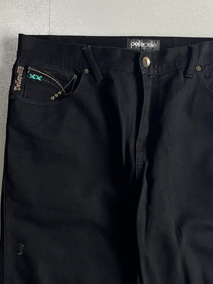 Pelle Pelle Black Denim Shorts Size W38