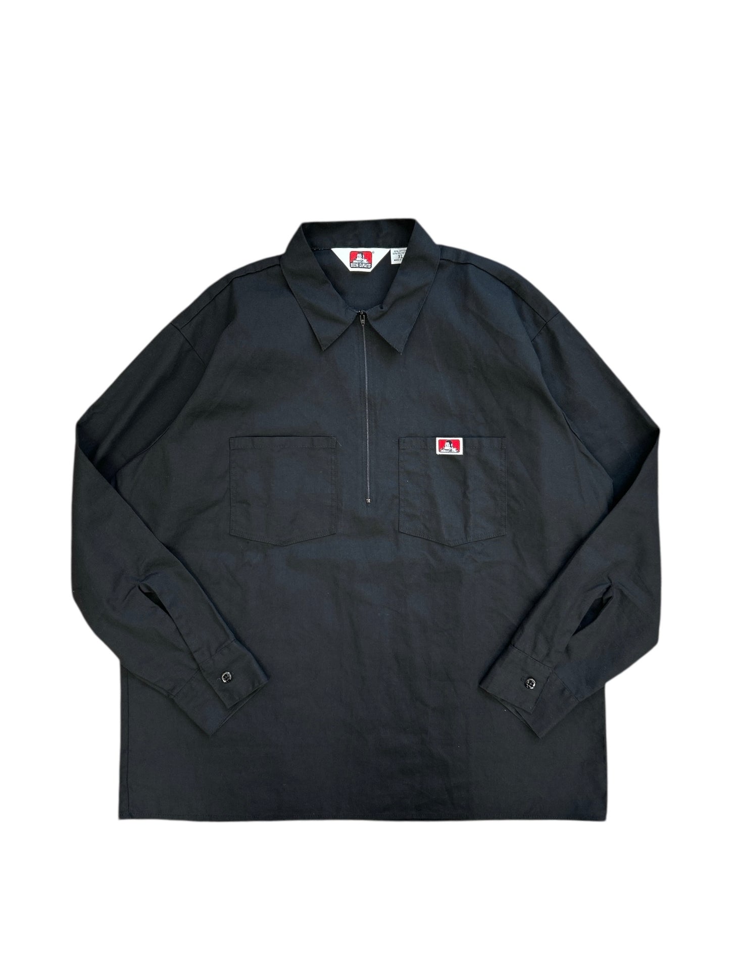 BEN DAVIS 90s HALF ZIP PULLOVER SHIRT Size XL