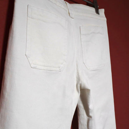 Balenciaga Vintage Hem Zip White Denim Size 34