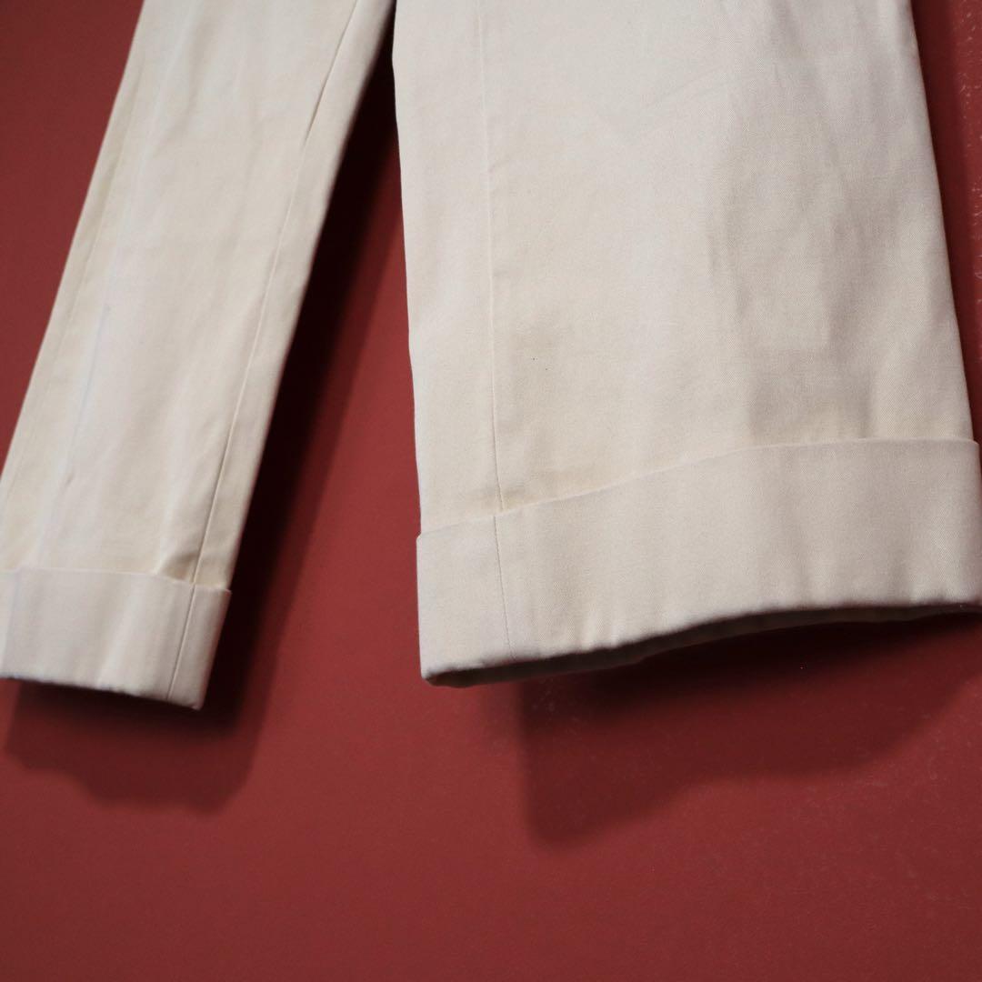 Jil Sander Beige Double Hem Cropped Chino Slacks Size 34