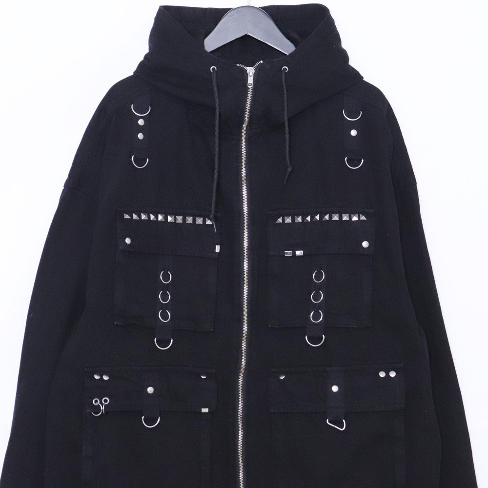 FR(13)NDS Ring Denim Mods Coat Black Free Size