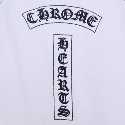 CHROME HEARTS OLD T-Bar Logo Raglan Hoodie White Size XS