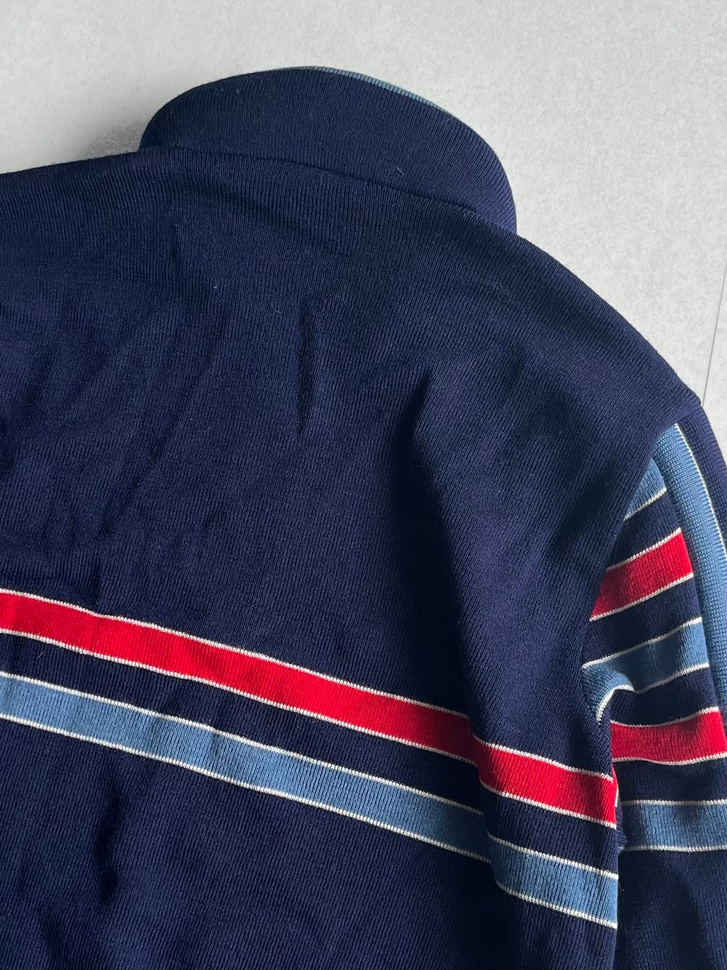 Vintage Blue Irregular Knit Sweater Size L