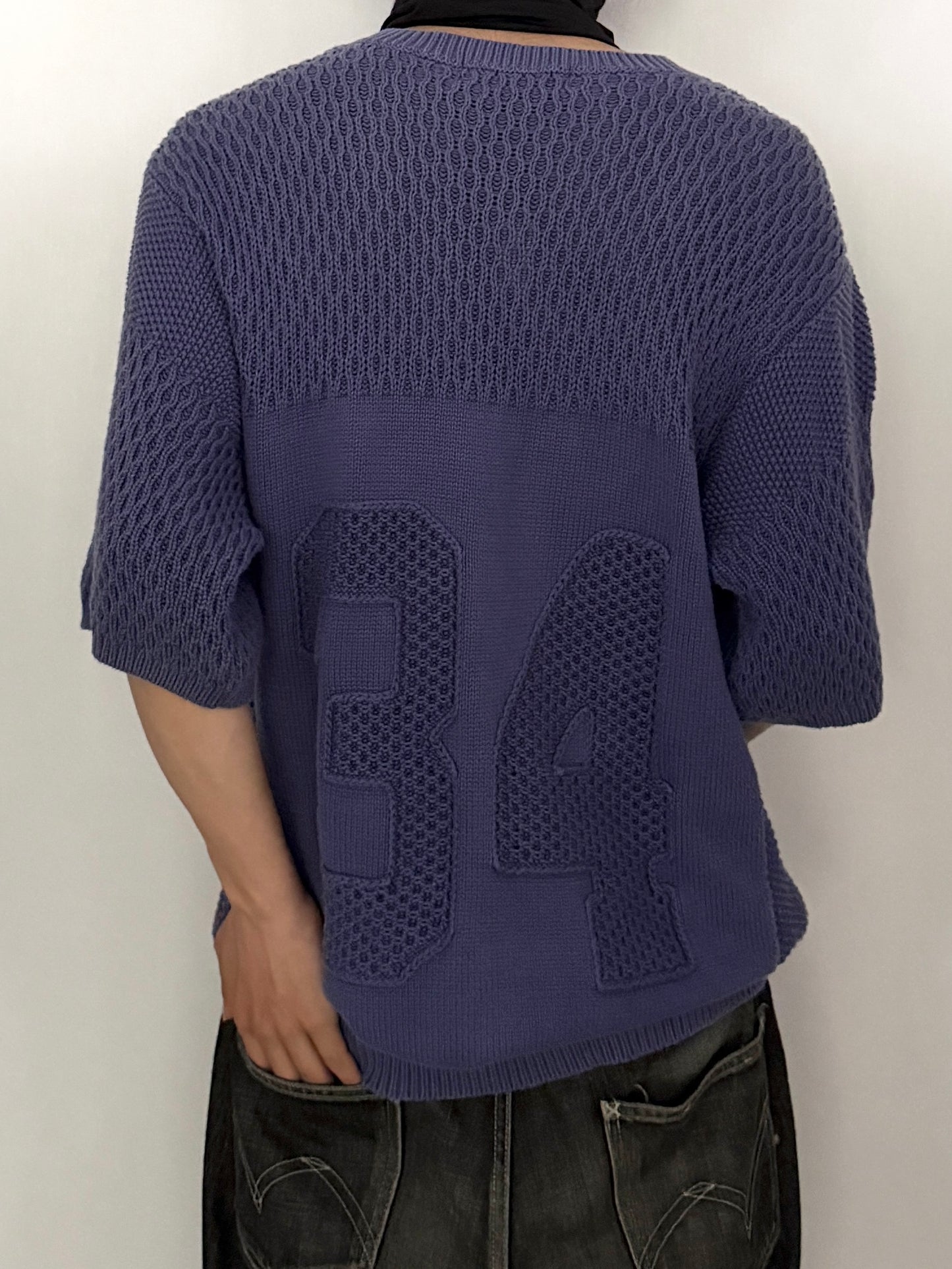 PHENOMENON 14ss Number Cotton Knit Purple Size L