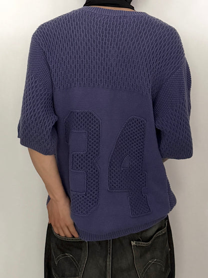 PHENOMENON 14ss Number Cotton Knit Purple Size L
