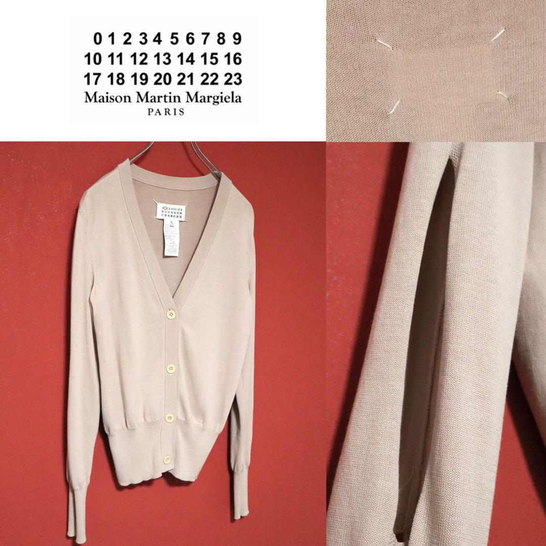 Maison Margiela Pink Rib & Hole Design Cardigan Size S