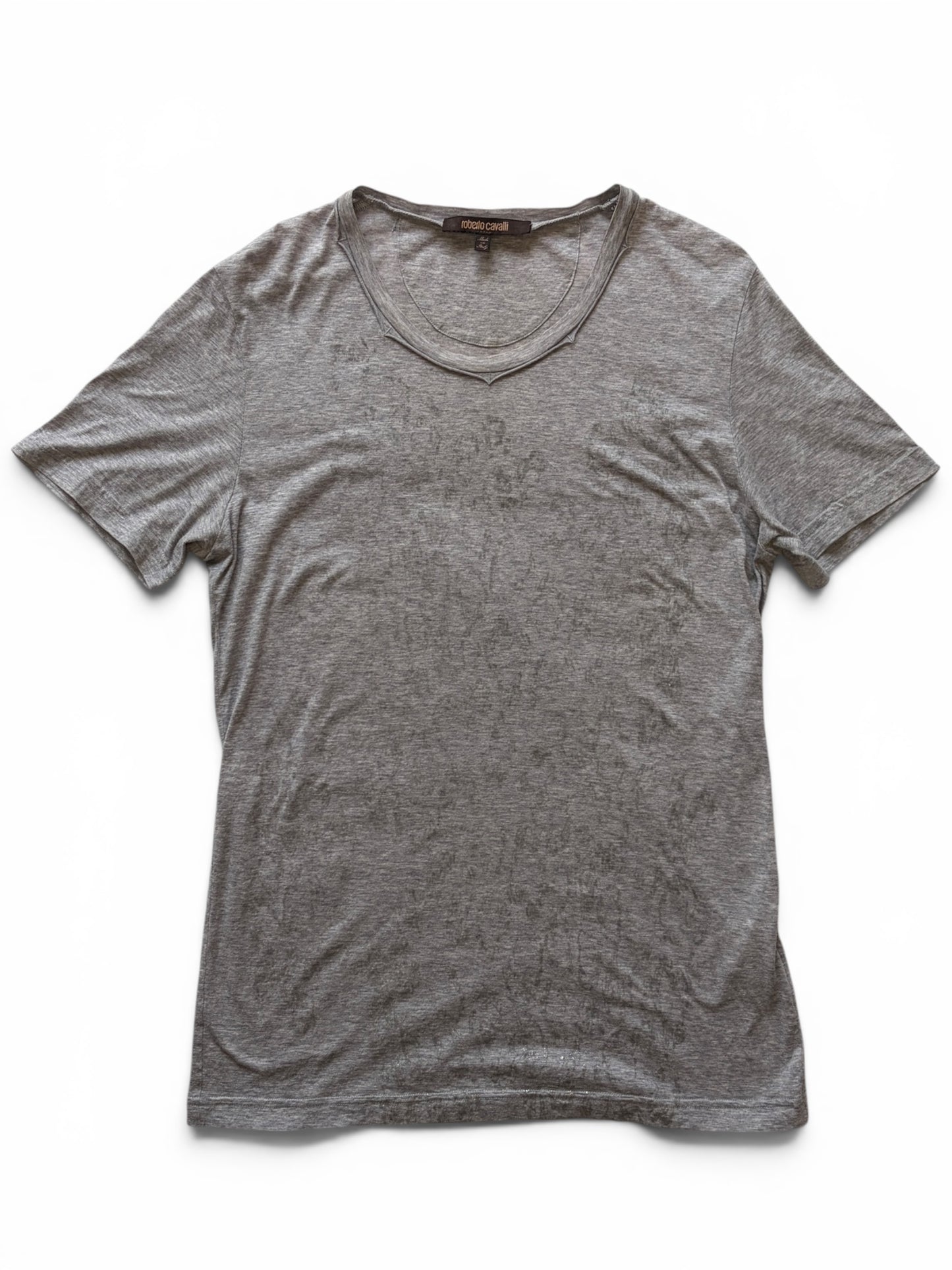 Roberto Cavalli Gray T-Shirt Size S
