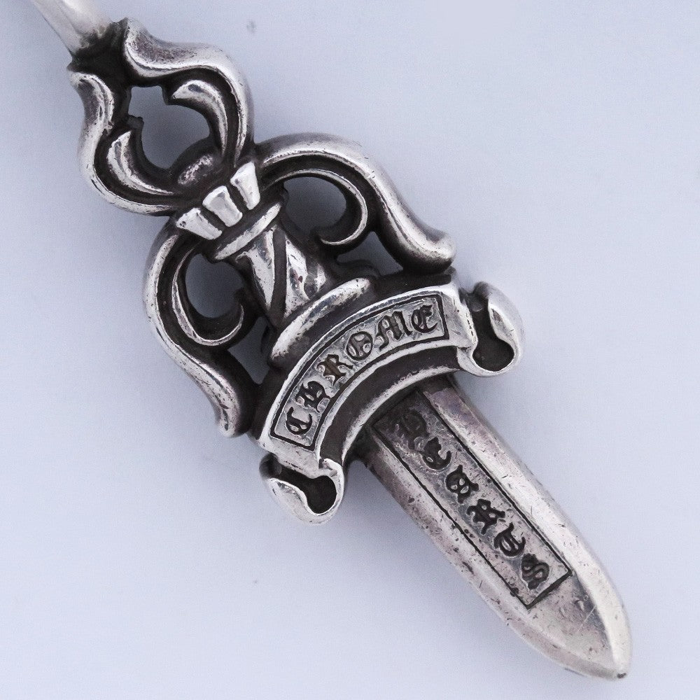 CHROME HEARTS Double Dagger Pendant Silver Size F