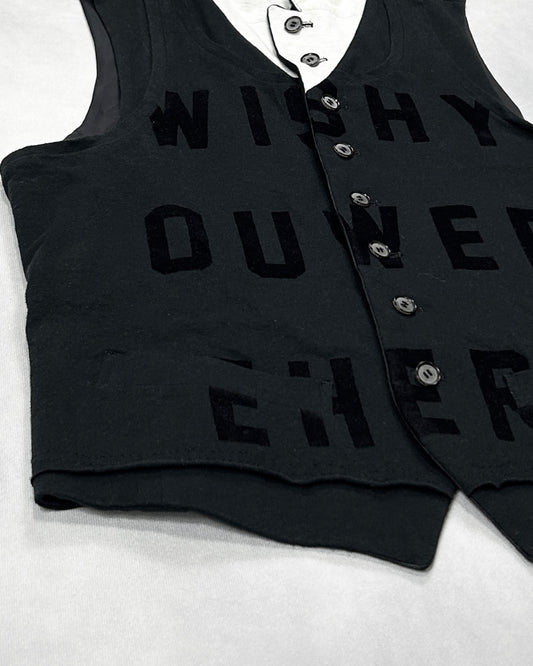MIHARA YASUHIRO Typography Layered Vest (S/S2012) Size 46