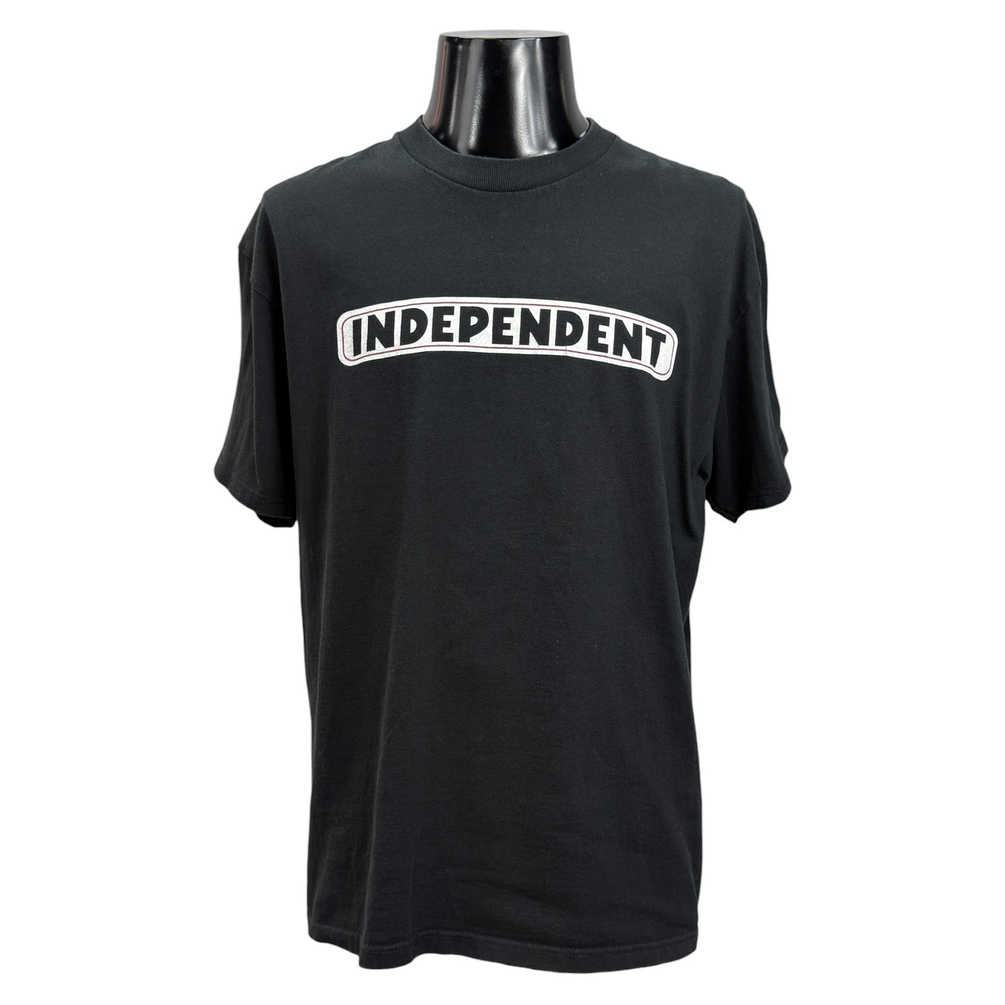 INDEPENDENT 00s Bar Logo Vintage T-Shirt Black Size XL