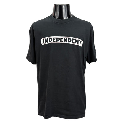 INDEPENDENT 00s Bar Logo Vintage T-Shirt Black Size XL
