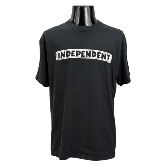 INDEPENDENT 00s Bar Logo Vintage T-Shirt Black Size XL