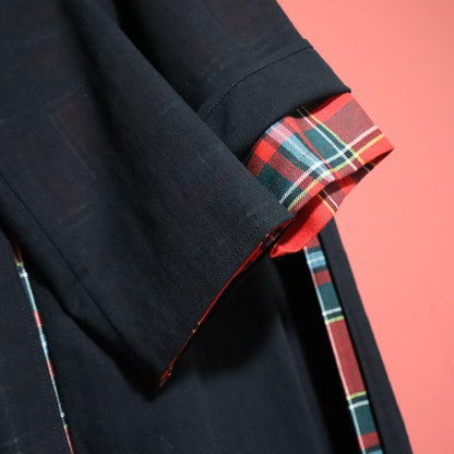 LIMI feu 23AW Layered Check Double Coat Black Size 2