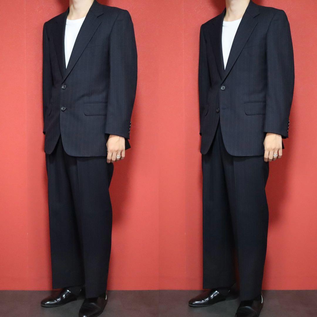 Burberrys 90s Shadow Stripe Wool Suit Jacket