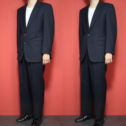 Burberrys 90s Shadow Stripe Wool Suit Jacket