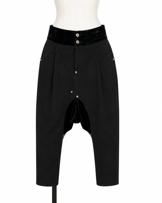 GANRYU Wide Leg Cropped Pants