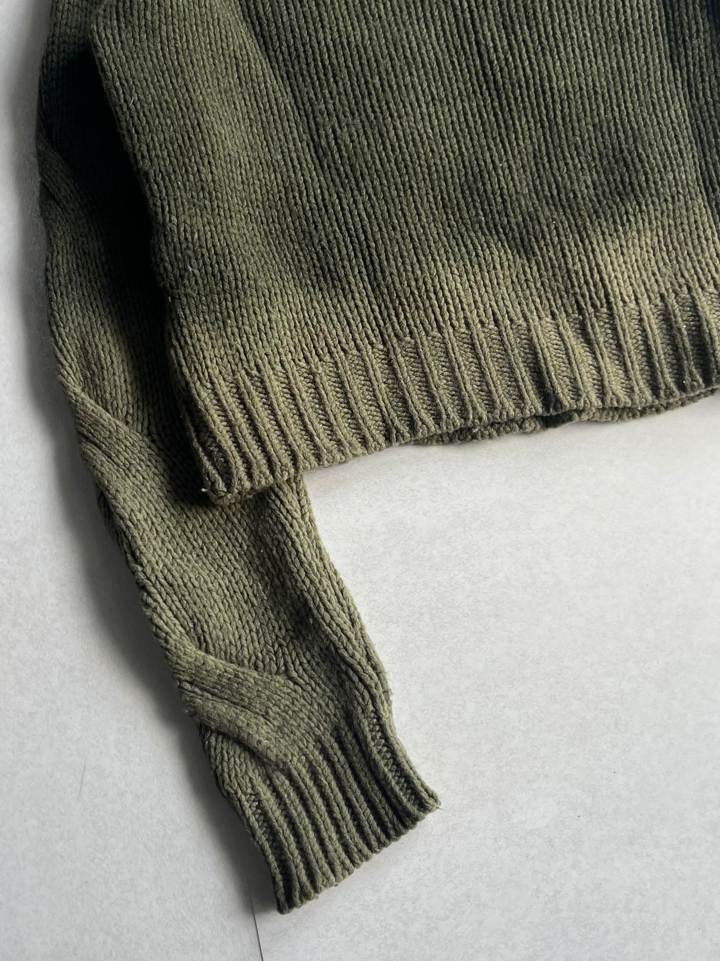 Diesel Green Acrylic Wool 3D Knit Sweater Size S