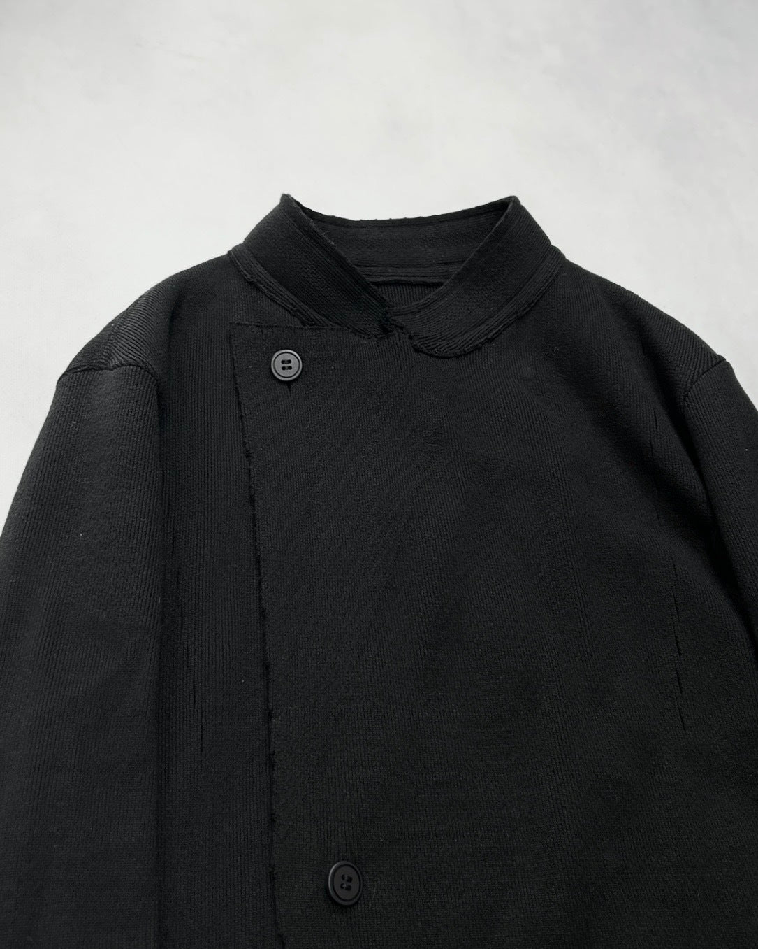 Japanese Brand Layered Wrap Knit Jacket (F/W2018) Size 2