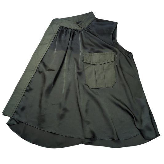 sacai 24SS Fabric Combo Military Blouse Khaki Size 1