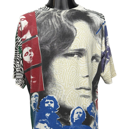 THE DOORS 90s Jim Morrison All Over Print T-Shirt Size XL