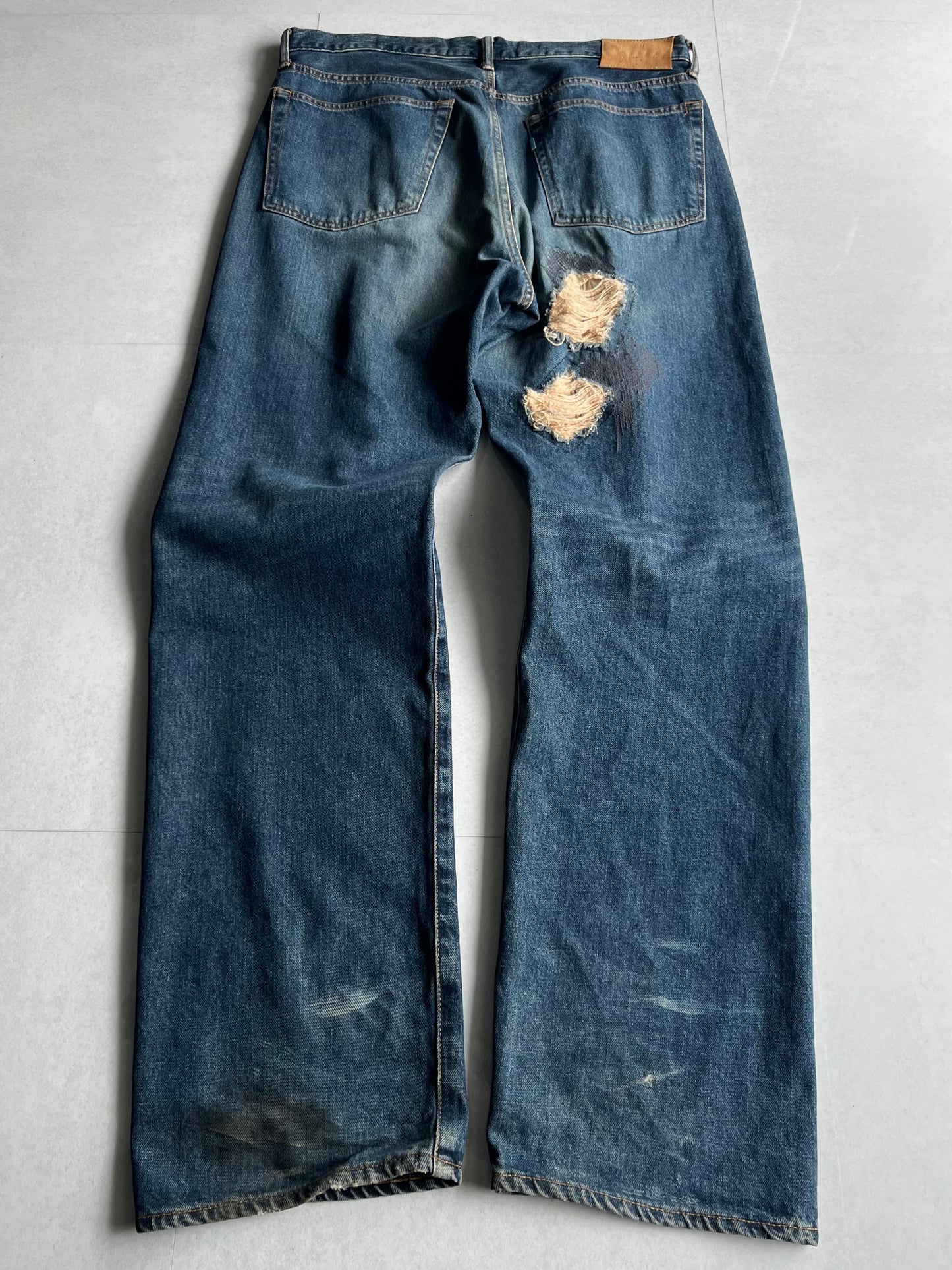 Swagger Wide-Leg Blue Jeans Size 40