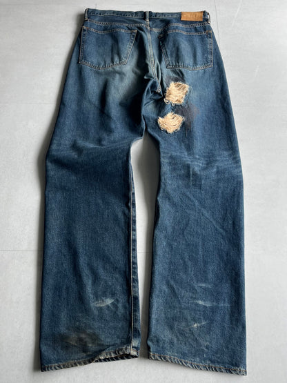 Swagger Wide-Leg Blue Jeans Size 40