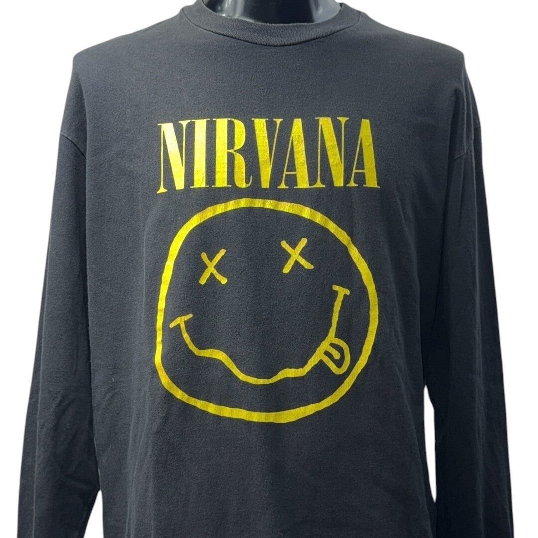 Nirvana Vintage Long Sleeve T-Shirt Black Size L