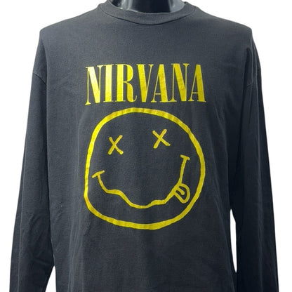 Nirvana Vintage Long Sleeve T-Shirt Black Size L
