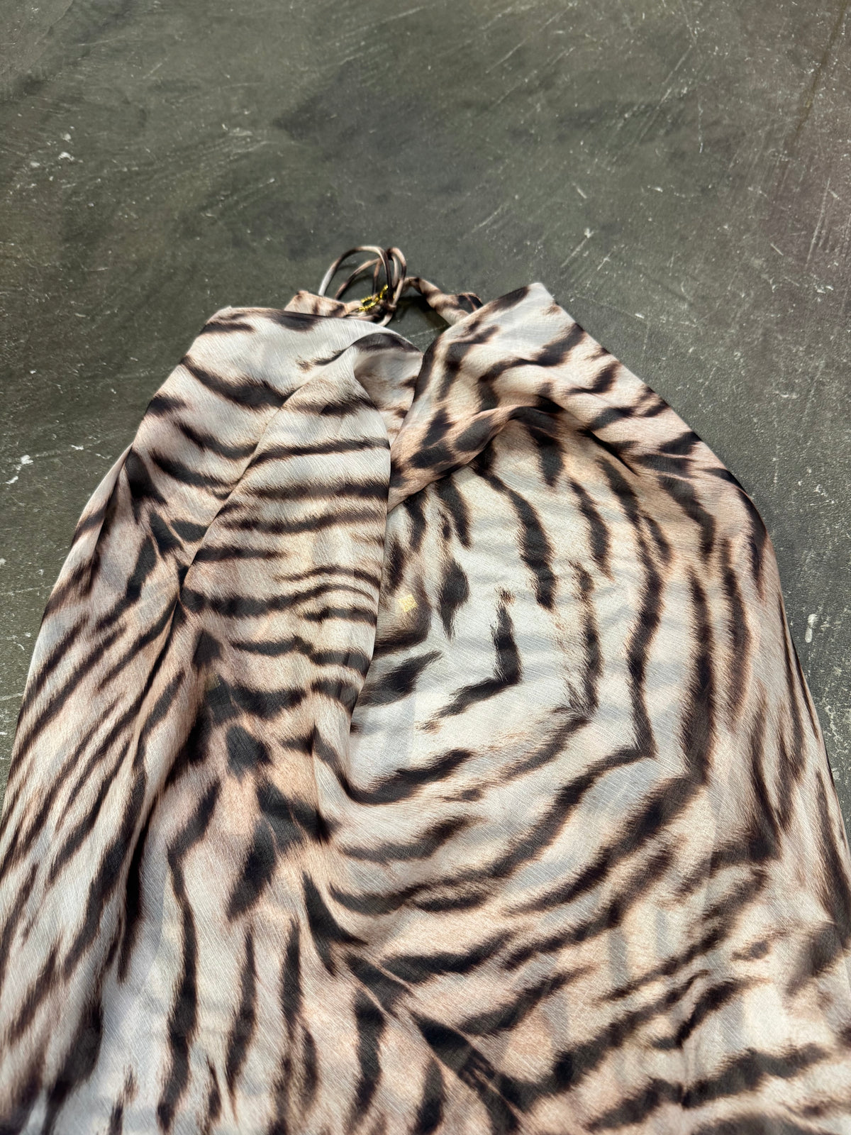 Room SERVICE Light Gold Tiger Polyester Pants Size S