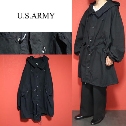 Vintage U.S. Army Black Snow Camo Parka Size LARGE